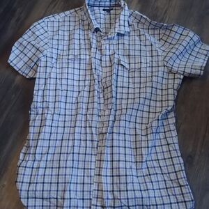 Apt. 9 Men's Blue and White Plaid Shirt